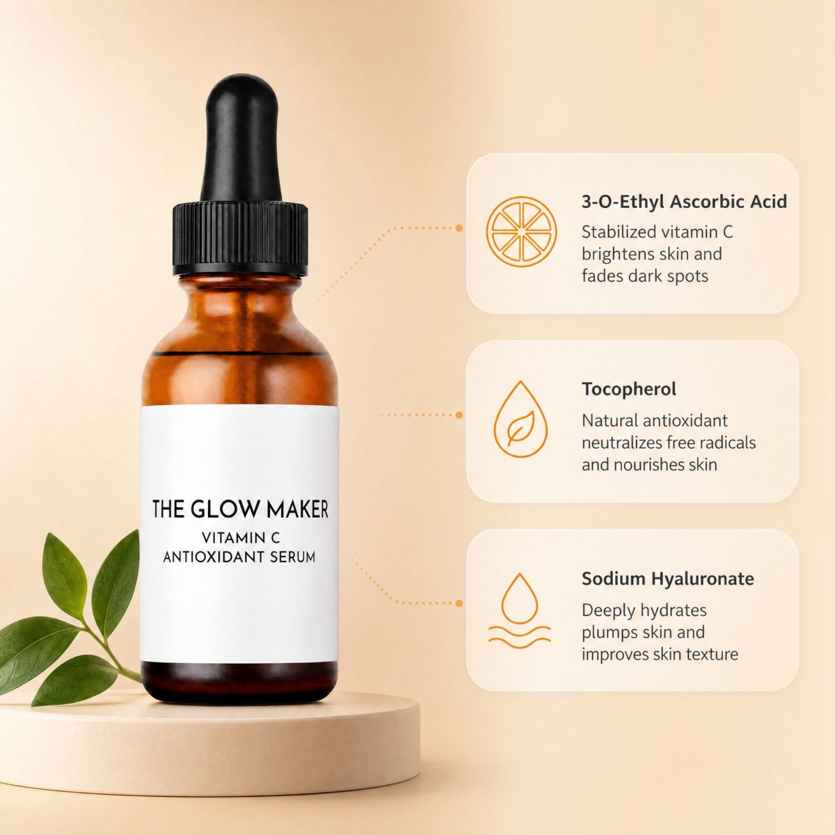 Vitamin C aufhellendes Serum leichte Textur