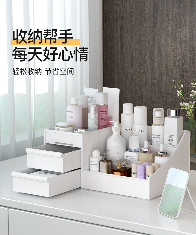 Kosmetik-Aufbewahrungsbox Schminkplatz Badezimmer-Organizer