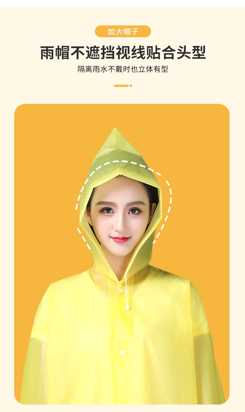 Portable raincoat, lightweight card packaging, full body