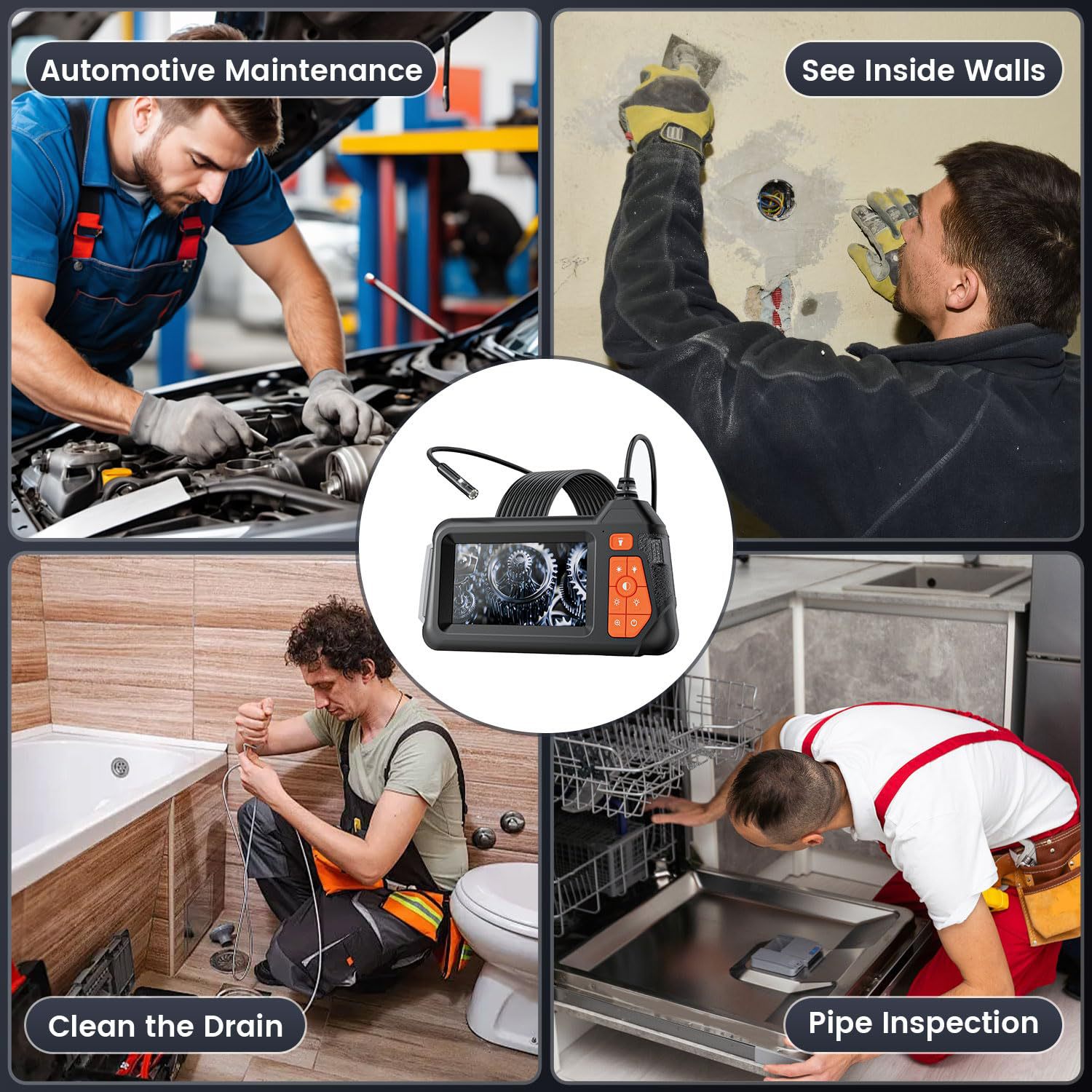 4.3 Inch Endoscope High Resolution Industrial Camera