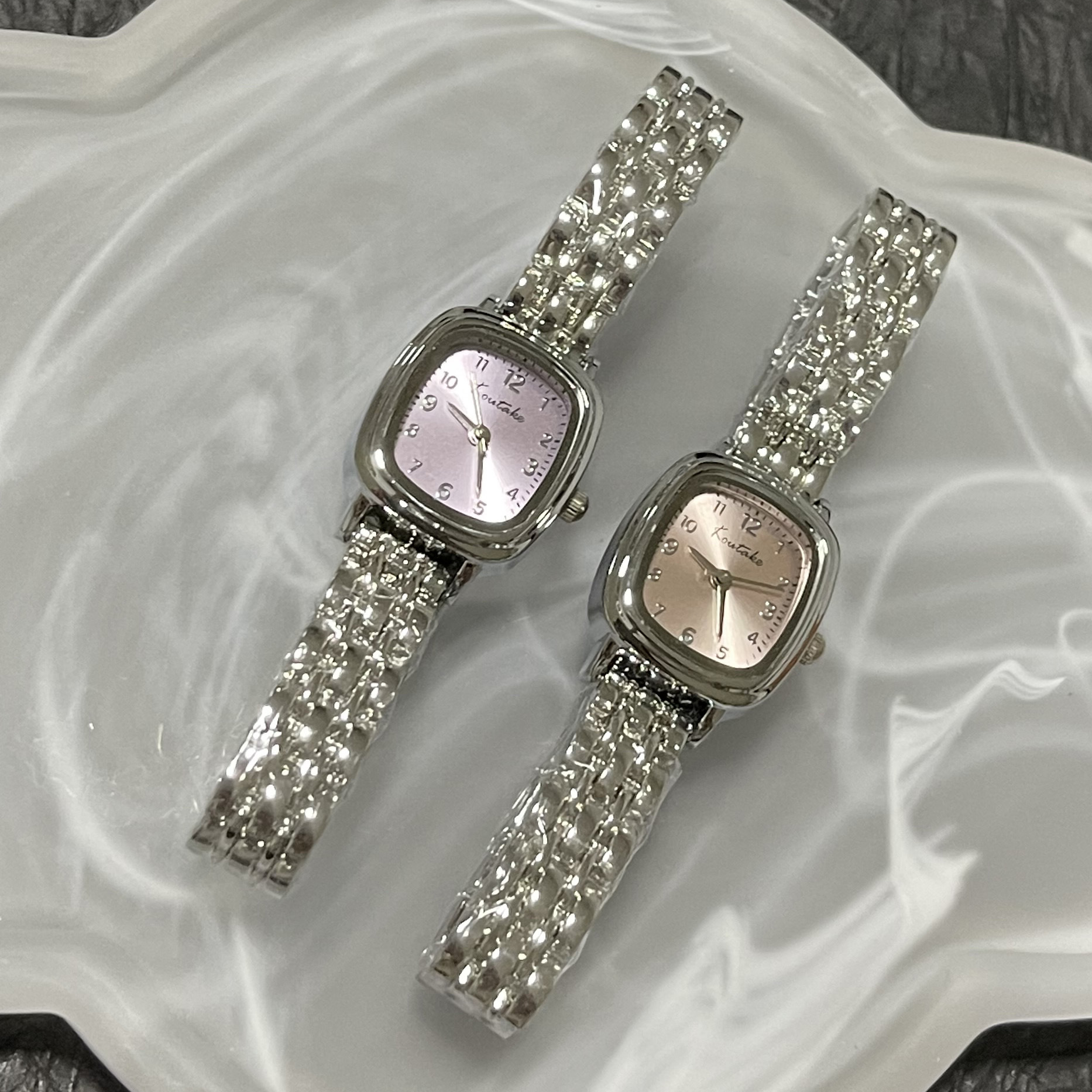 Women's Square Link Chain Watch, British Style
