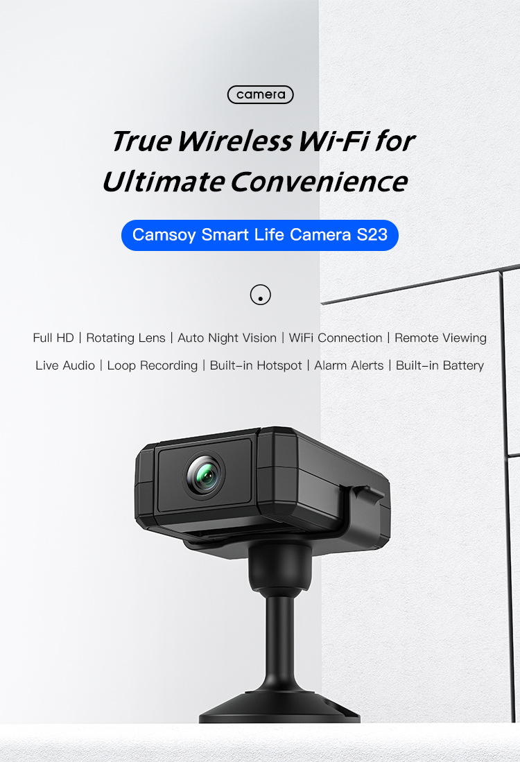WiFi kamera 1080P, gece görüşü, 1200mAh, çok kullanıcılı paylaşım