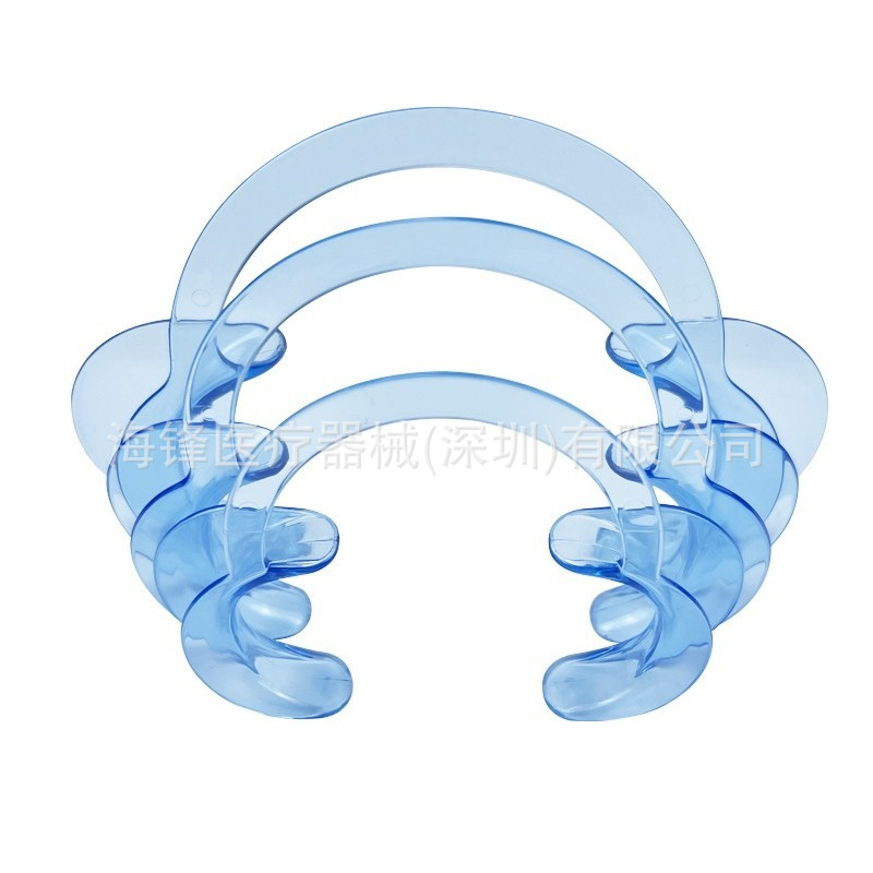 Dental mouth opener, C-shaped, disposable