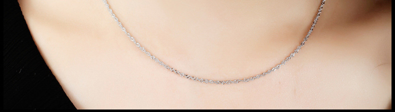 S925 sterling silver necklace, O-shaped box, snake bone chain