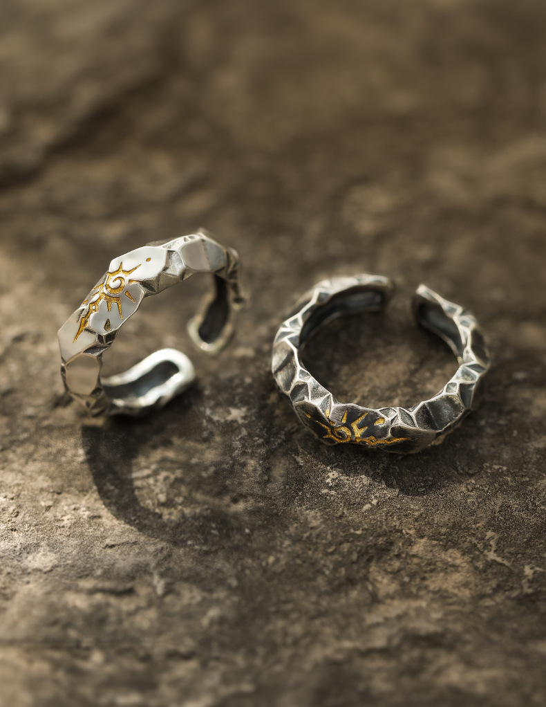 Self-discipline sterling silver men's ring