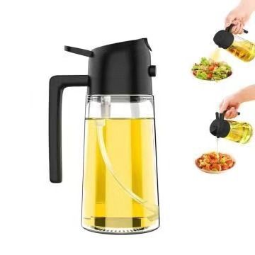 Mutfak ev cam sprey şişesi sprey şişesi çift amaçlı hava fritöz cam sprey şişesi sprey atomize sprey şişesi