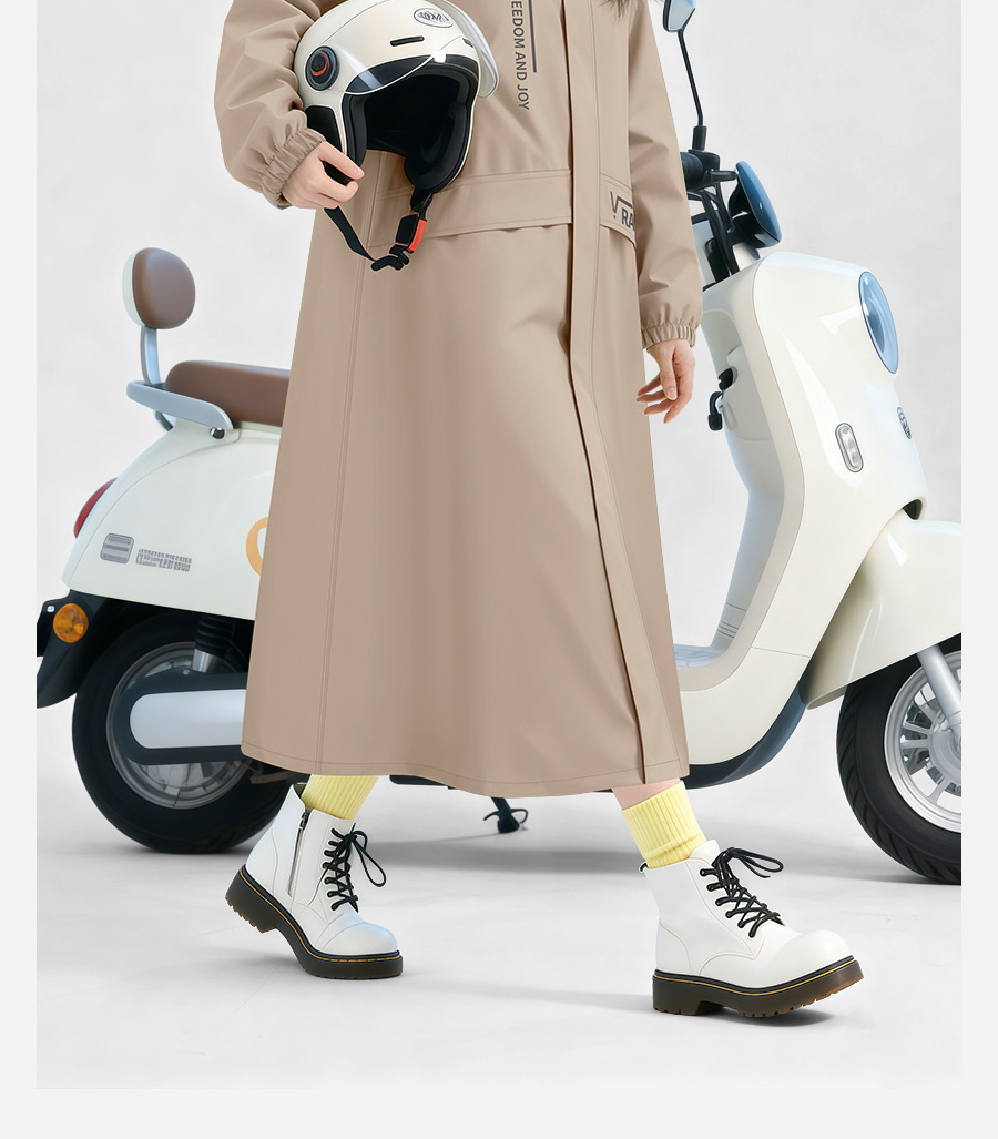 Zhengyu Langversion Regenjacke Ganzkörper mit Ärmeln