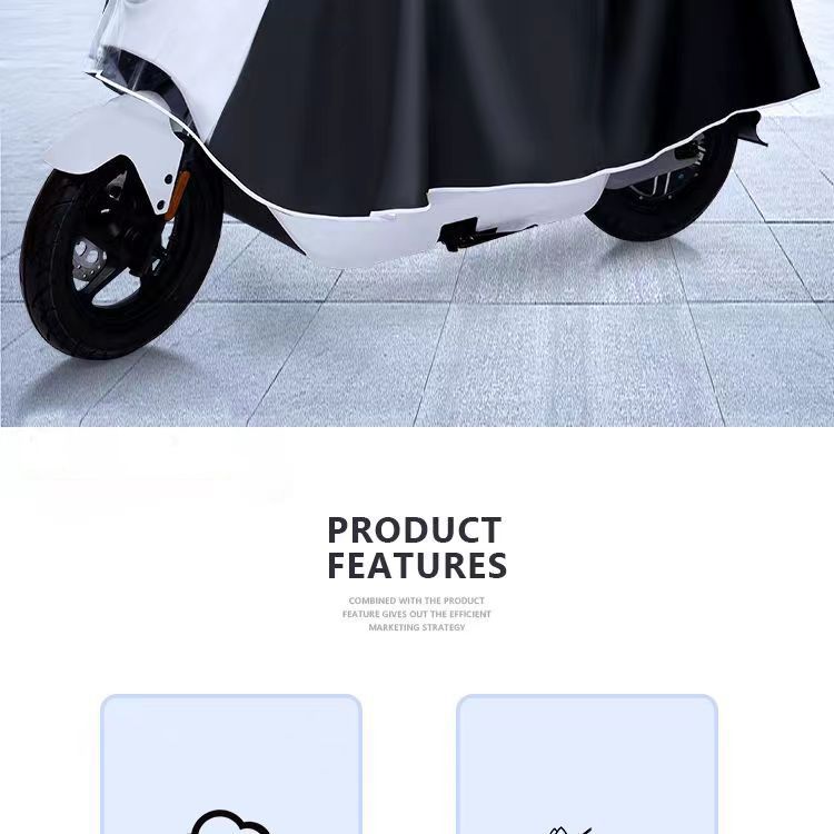 Electric Vehicle Raincoat Poncho, Integrated Full Body Motorcycle