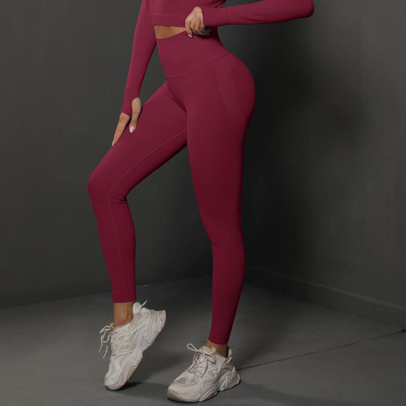 Gülümsüyen yüz yoga pantolonu, peach lift, yüksek bel