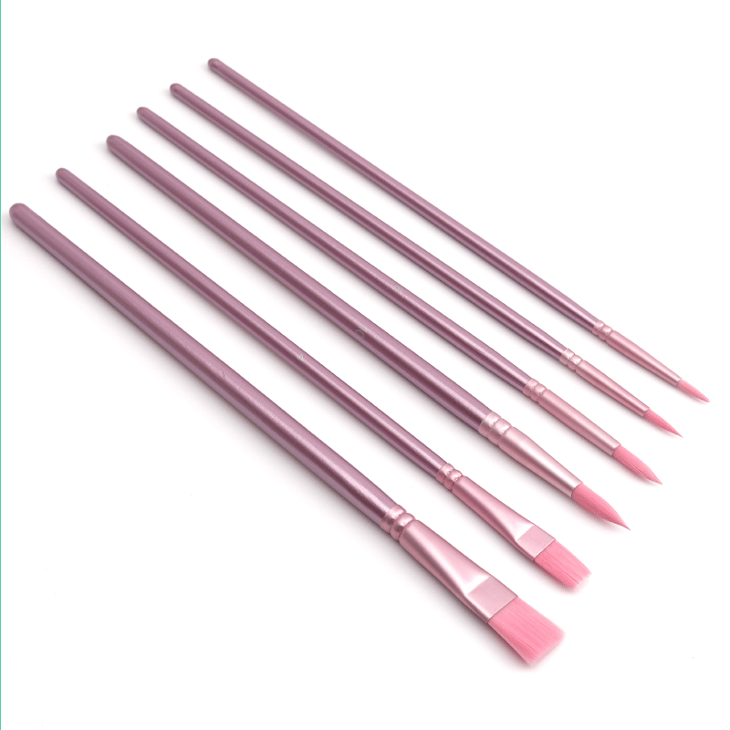 Aquarell-Pinsel-Set mit Spitz-, Rund- und Flachpinsel, Nylonhaare