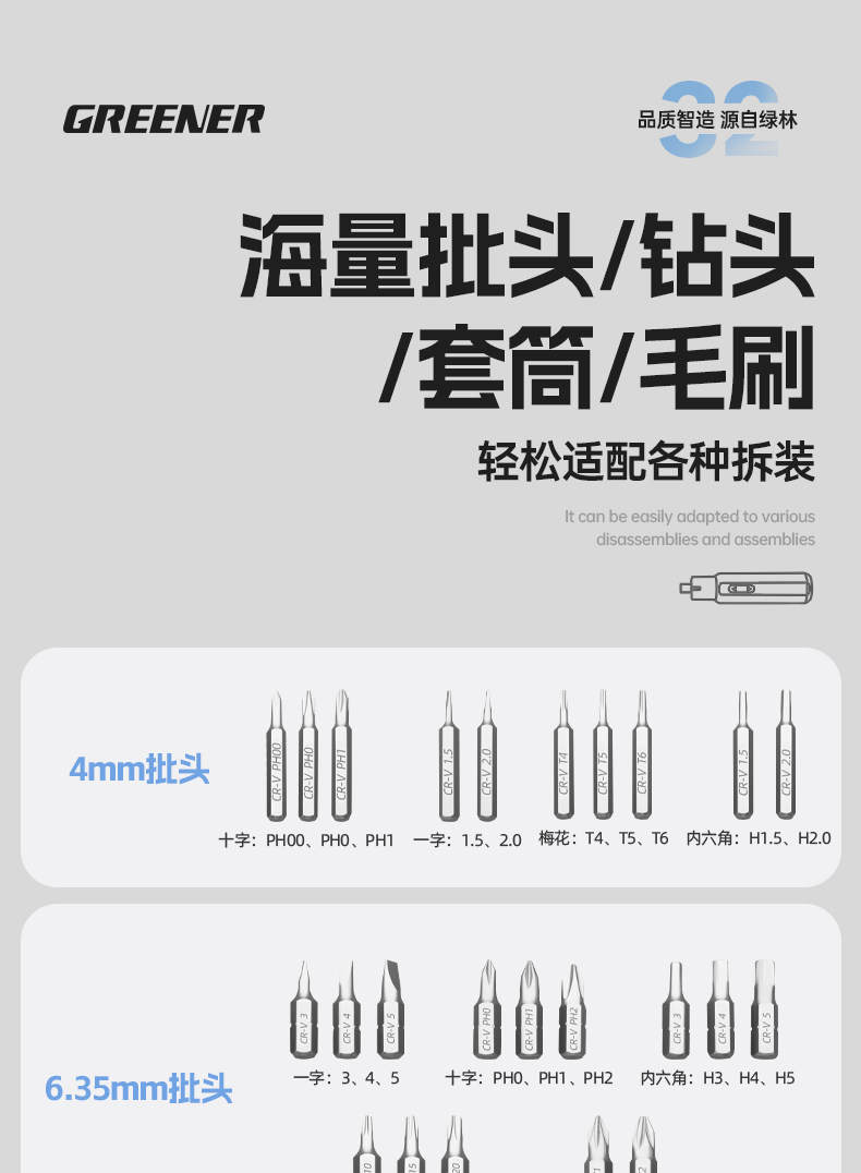 Lvlin Dual-Power Electric Screwdriver Set with LED Light