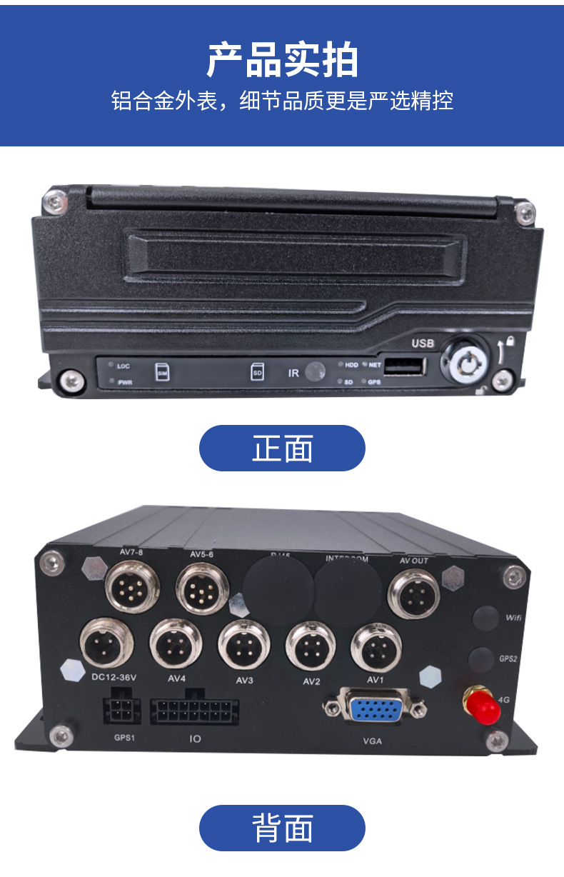 4CH/8CH WIFI Araç DVR - 4G GPS, 1080P HD, Gerçek Zamanlı İzleme