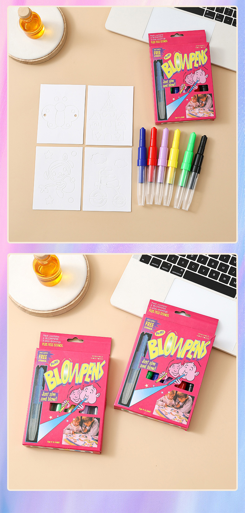 Watercolor spray pen set, multi-color, for students