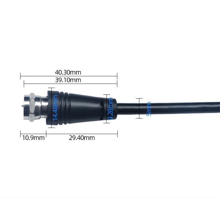 CCTV camera coaxial cable 3C-2V with F-connectors for analog surveillance