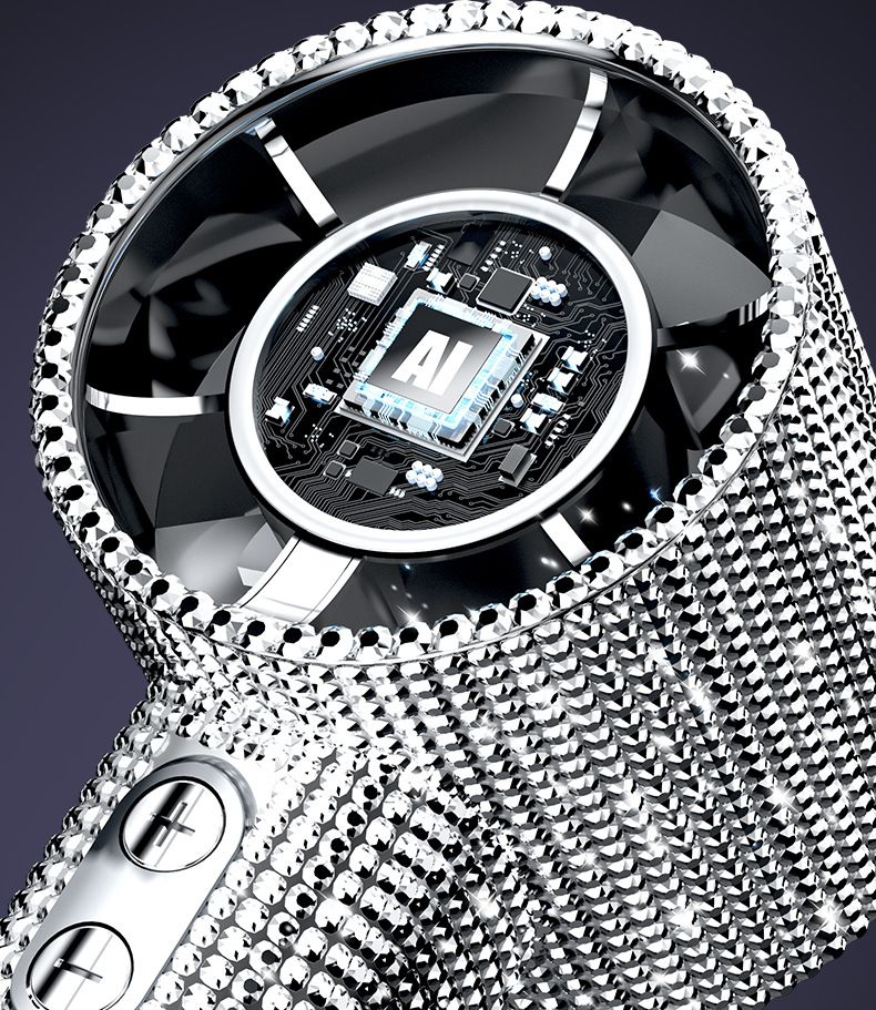Rhinestone Handheld Mini Fan, USB Rechargeable, Portable