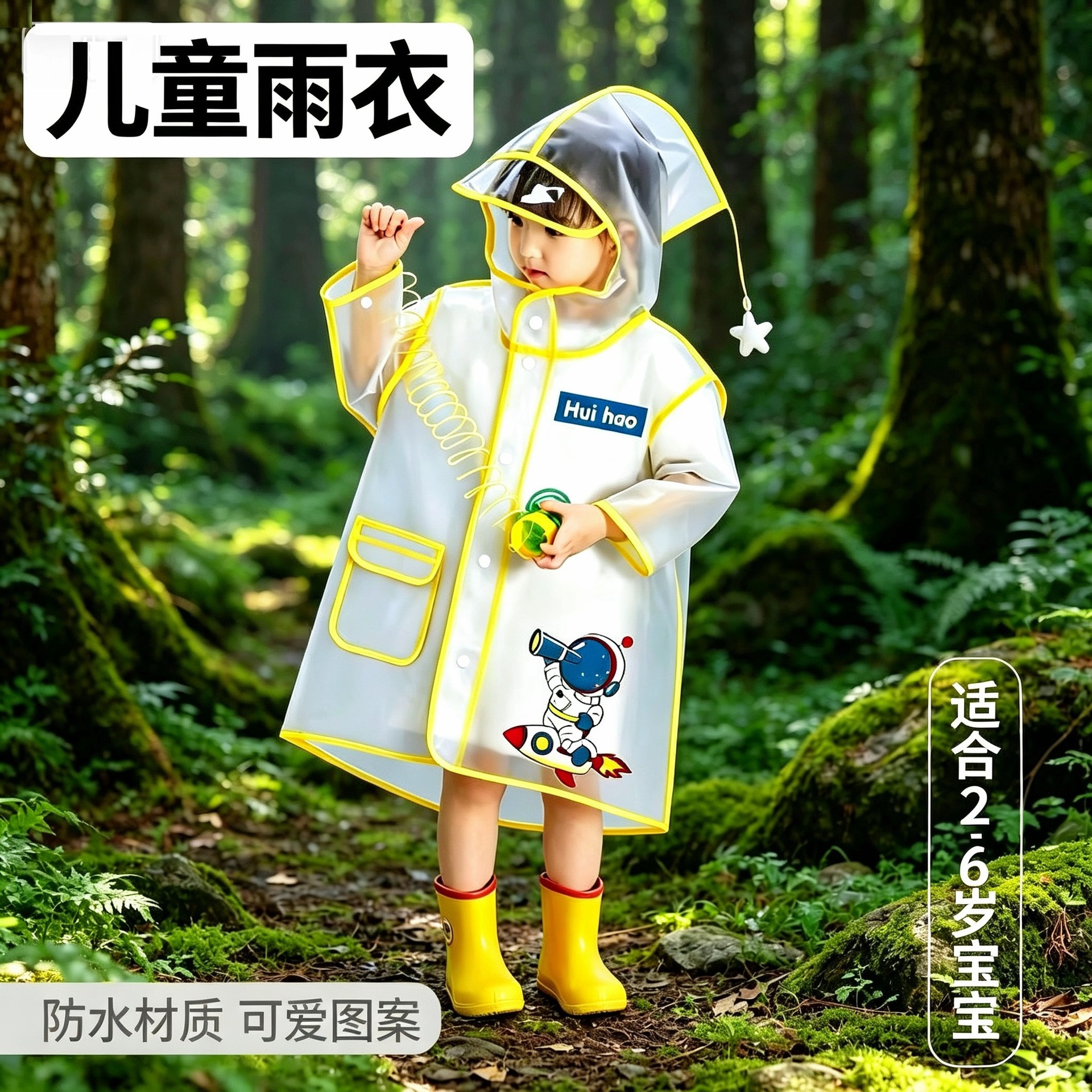 儿童雨衣宝宝雨披男孩女孩单人全身幼儿园小学生上学小孩防雨卡通