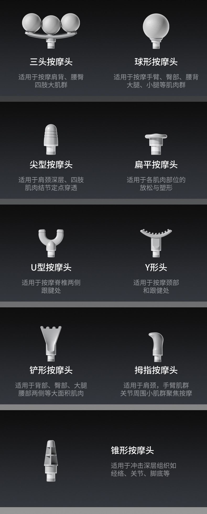 Three-Head Fascia Gun Silent Massage Device