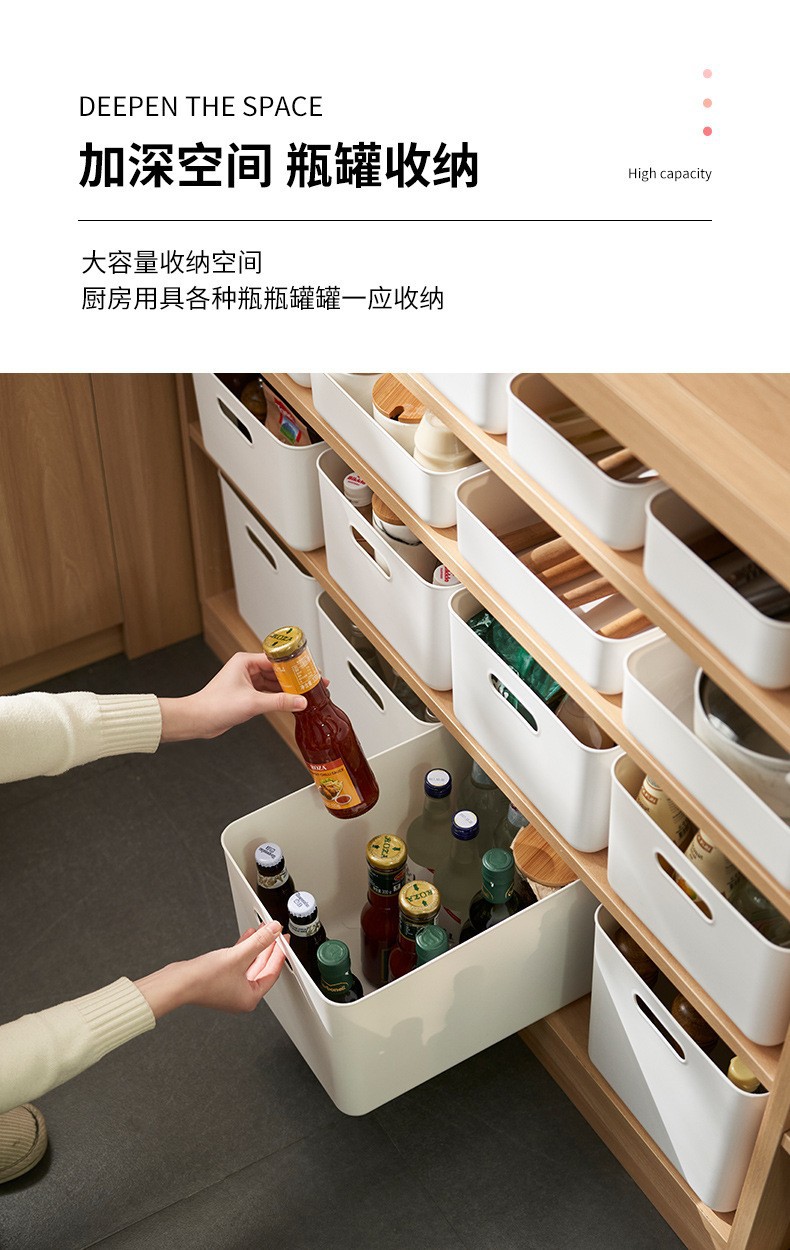 Multifunctional storage box, fabric, for desktop and kitchen use
