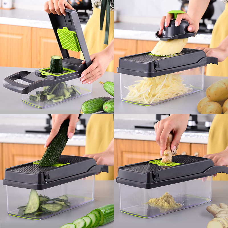 16-in-1 Vegetable Chopper Set with Shredder and Grater