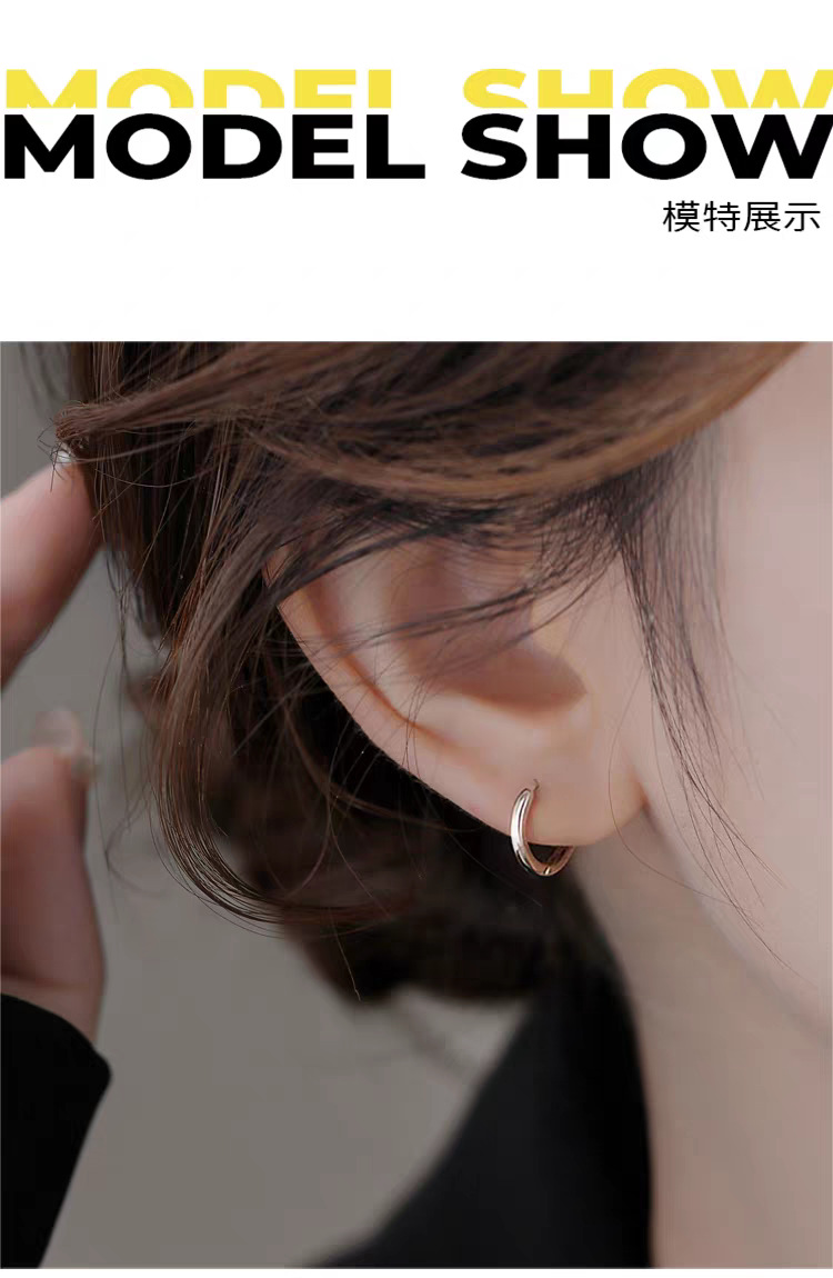 S999 Sterlingsilber minimalistischer Ohrclip