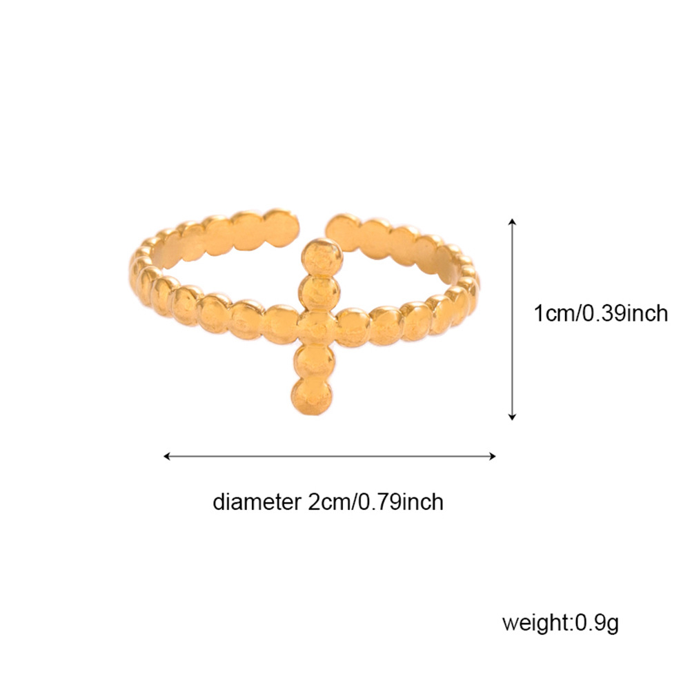 Stainless steel ring, 18K gold plated, minimalist design