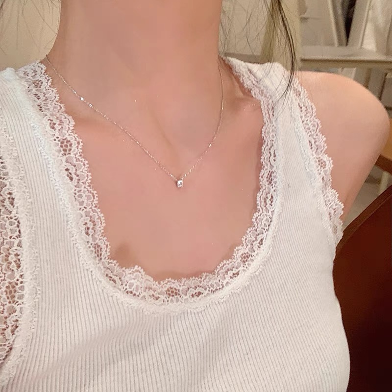 BM zircon cross necklace pendant for women