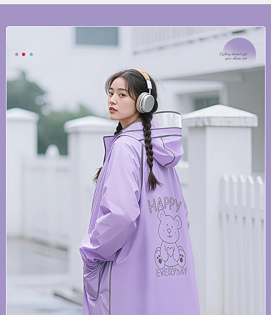 E-scooter raincoat, EVA, full-body, thickened