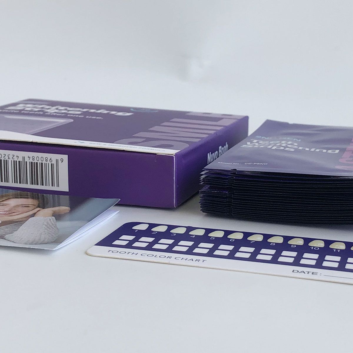 Purple teeth whitening strips, generation 2, gentle cleaning