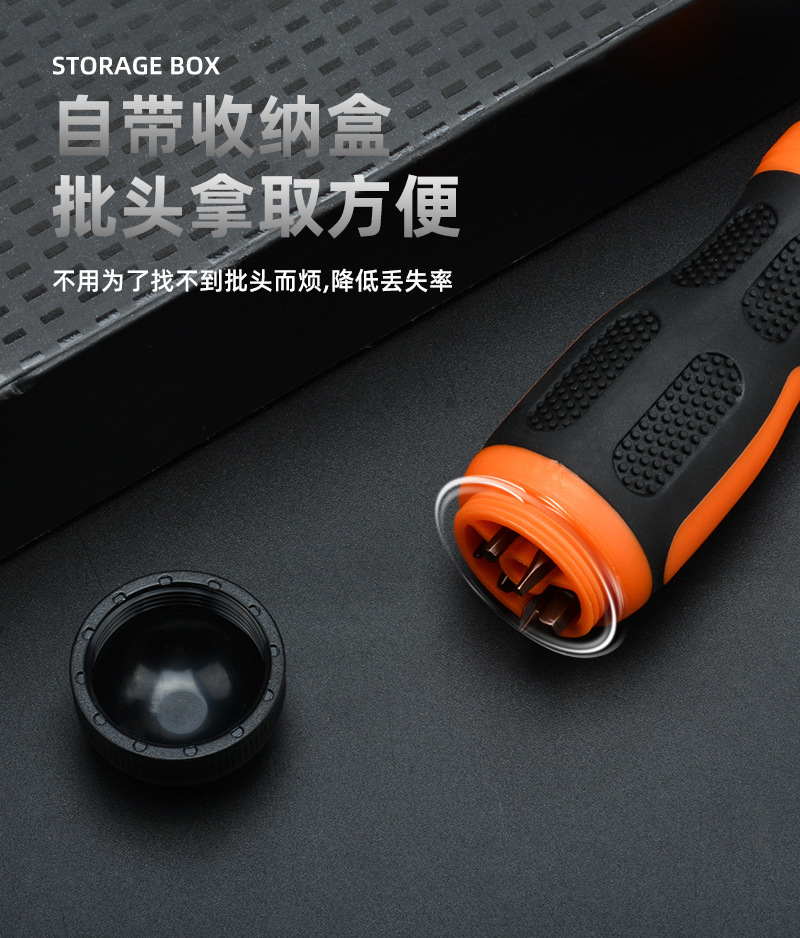 Magnetic ratchet screwdriver set, telescopic design