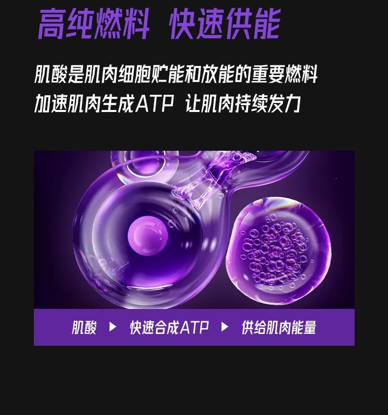 foyes纯肌酸粉foryes高纯度creatine monohydrate一水肌酸便携装