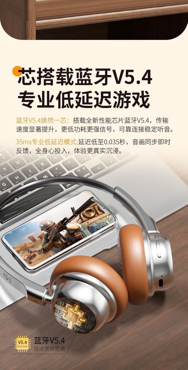 Retro vintage bluetooth headphone wireless high-quality audio