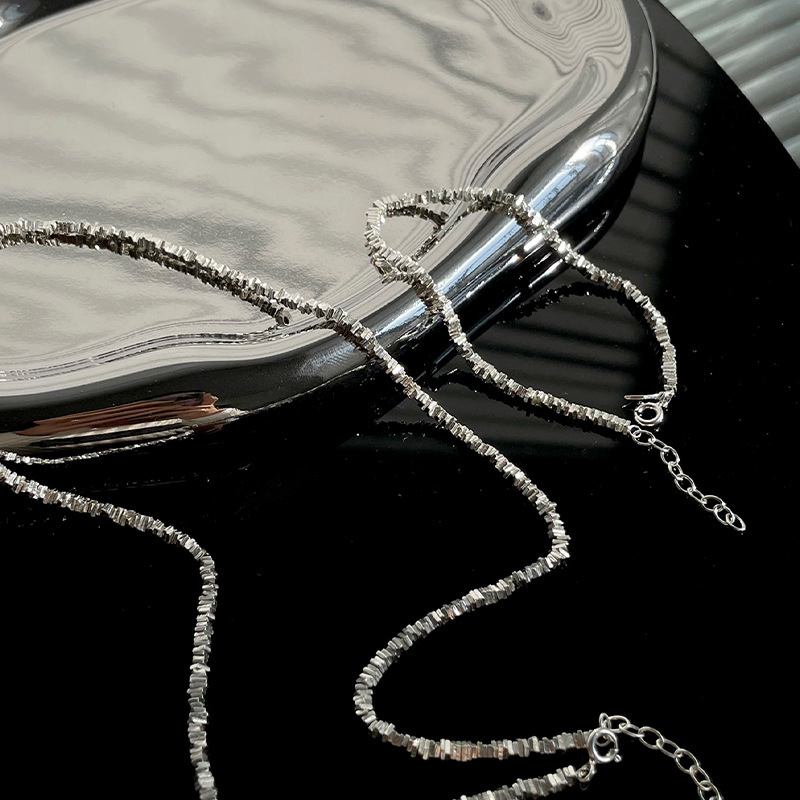 S925 Silber mehrschichtige Halskette französischer Stil Kettenglieder