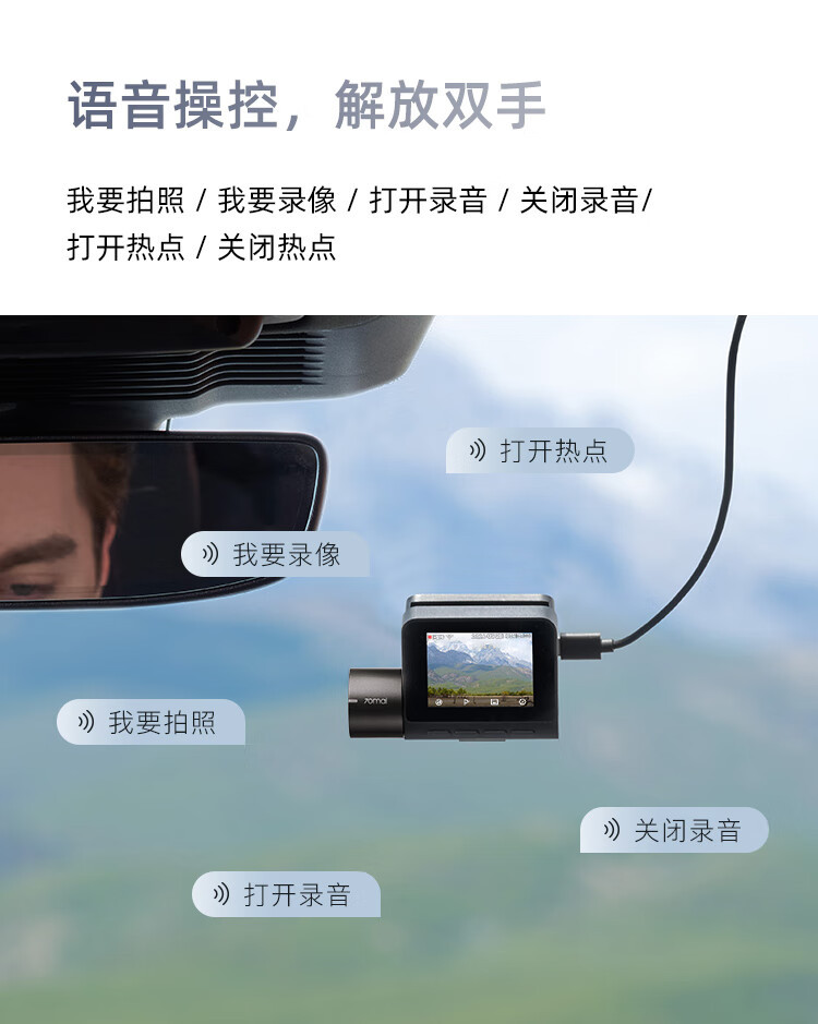 70mai A510 Lite Dashcam 3K Video WiFi