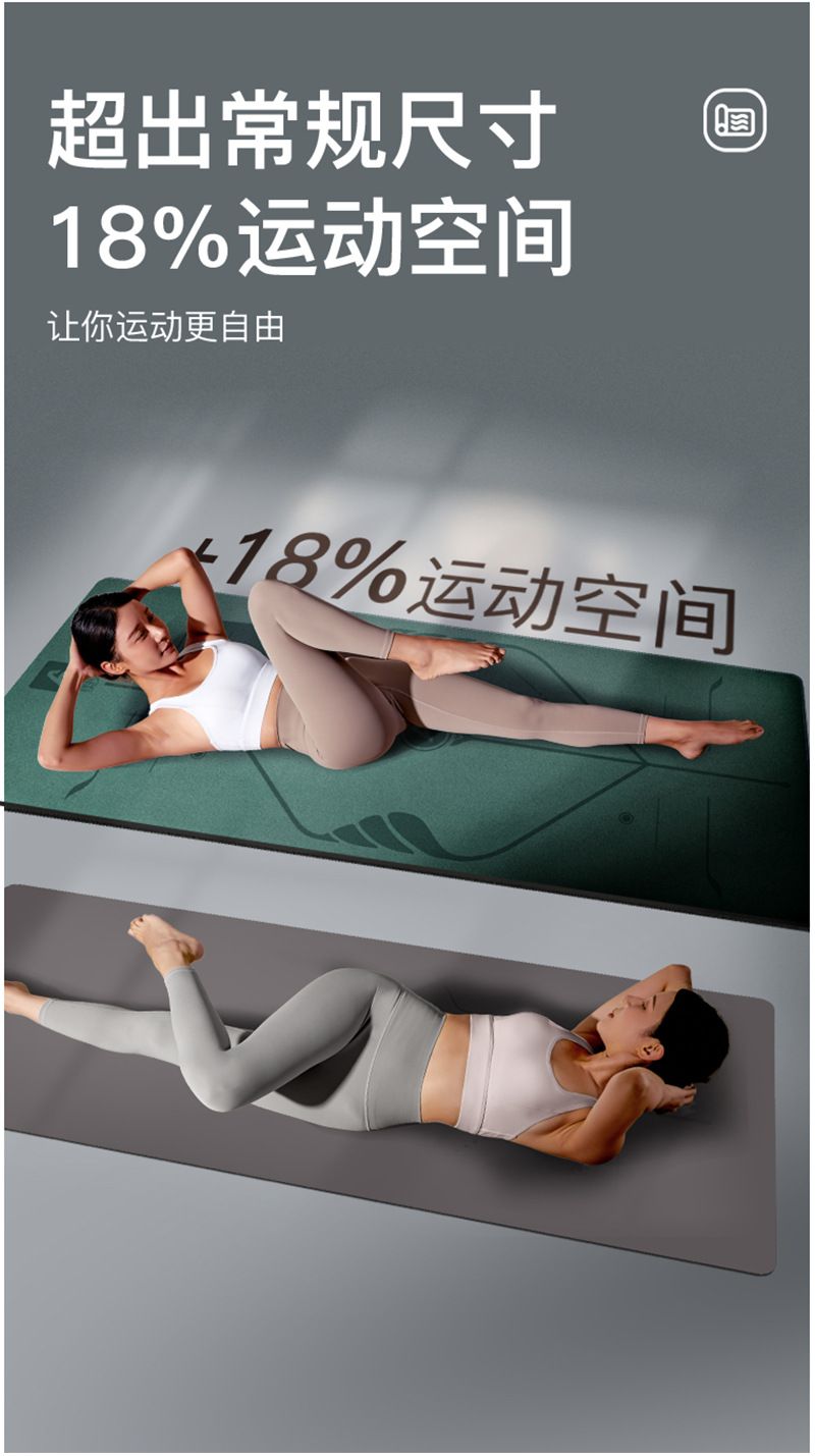 Aoyı 5 mm kauçuk yoga matı, 80 cm, kaymaz