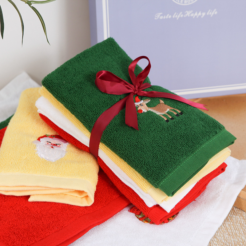 Pure cotton Christmas towel gift set for children