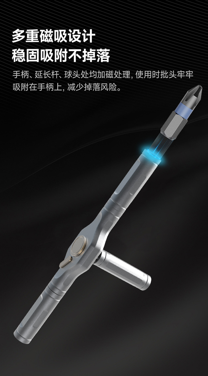 66合一棘轮螺丝刀套装S2批头强磁省力正反转汽修家用拆机维修工具