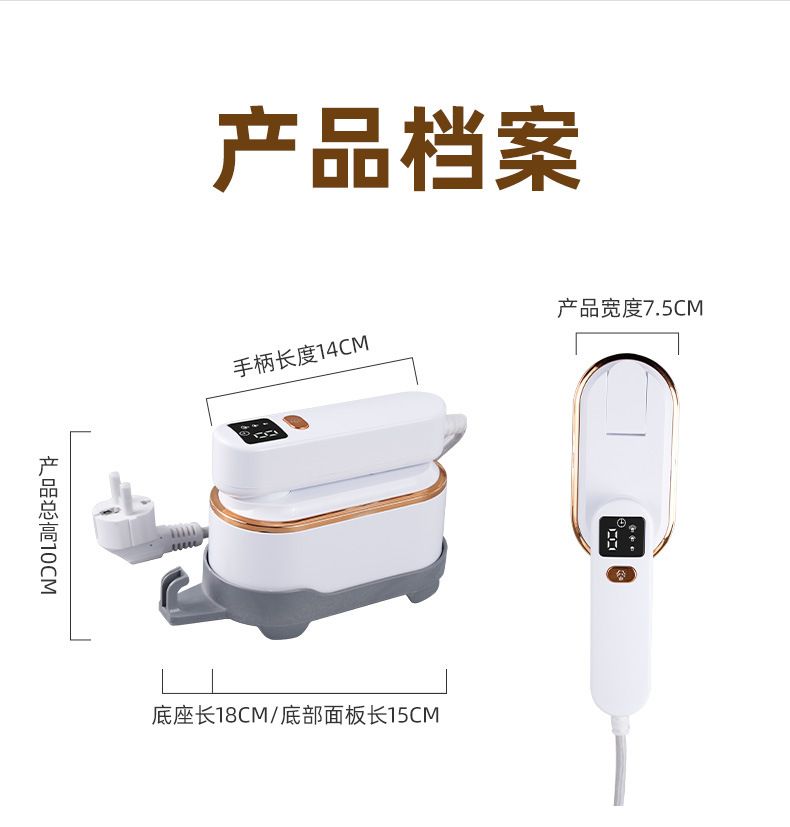 Portable electric steam iron for home use