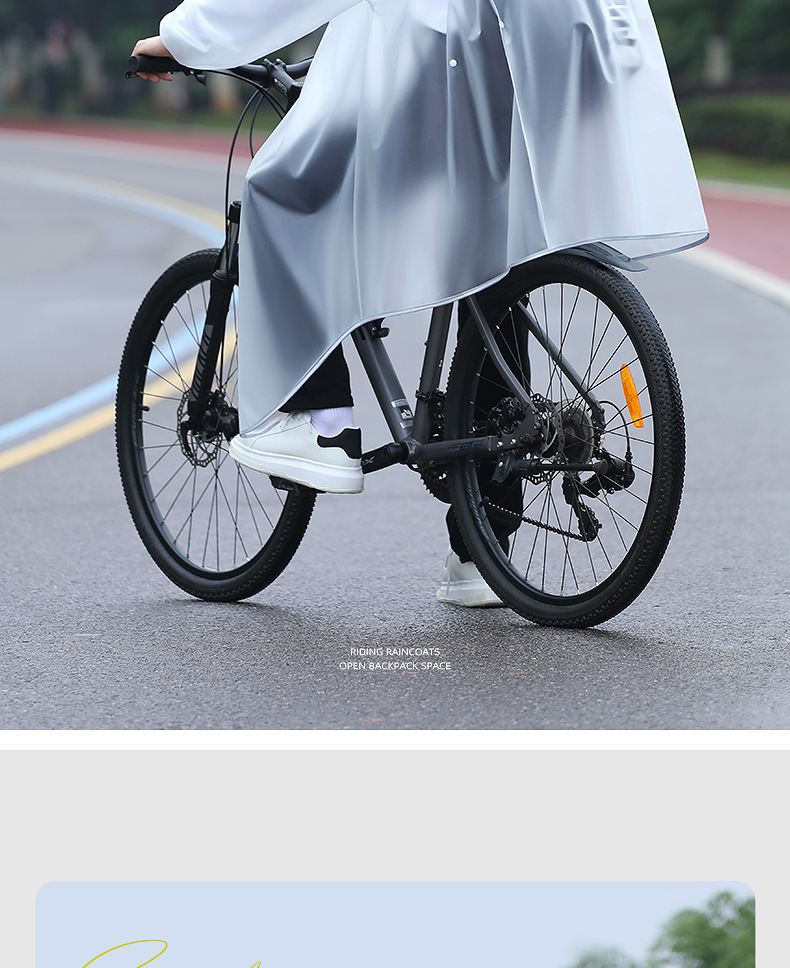 Herren-Fahrrad-Regenmantel, lang, Vollkörperschutz