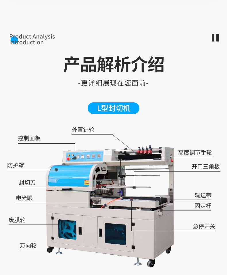 Heat shrink sealing machine, fully automatic