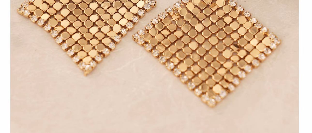 Diamond zircon tassel earrings, French vintage style