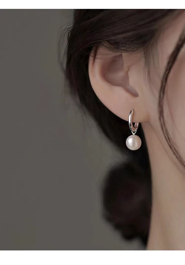 925 sterling silver pearl earrings luxury women's earrings
