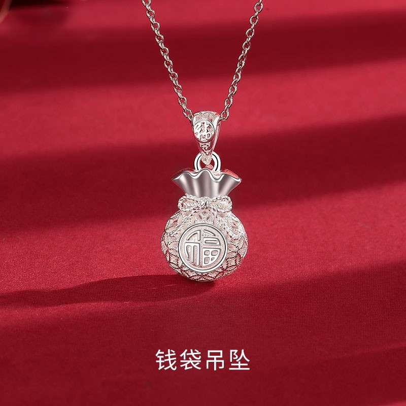 S999 silver wheat ear tassel necklace, women's