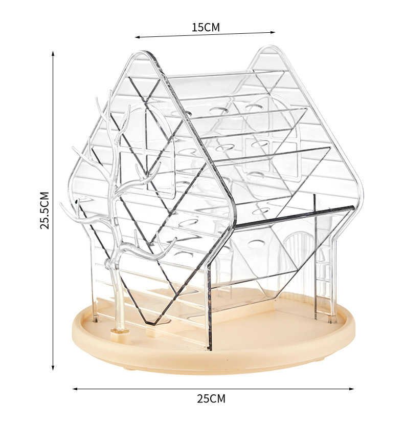 Rotating cosmetics organizer transparent luxury design