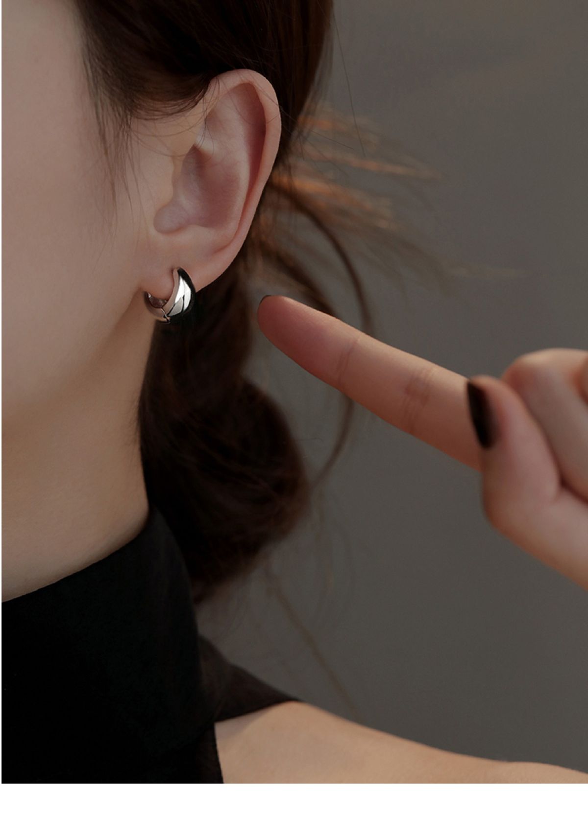925er-Silber-Tropfen-Ring-Ohrringe für Damen