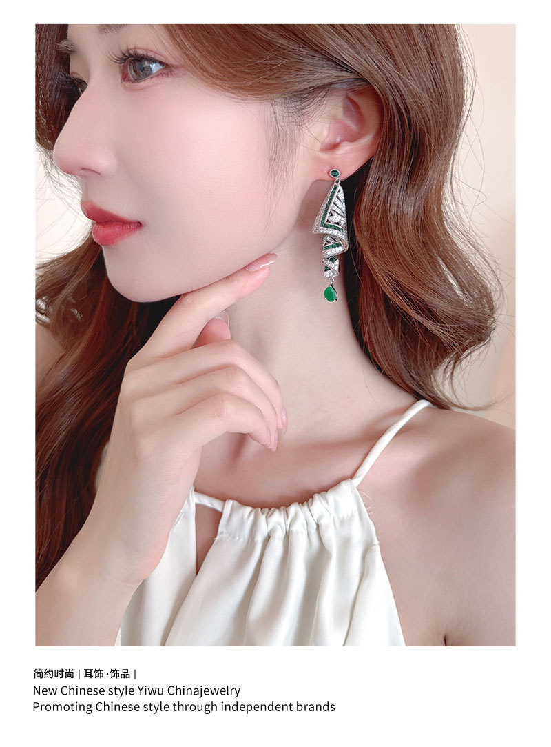 Vintage-Ohrringe geometrisch, 925er Silber, Ethnic-Stil