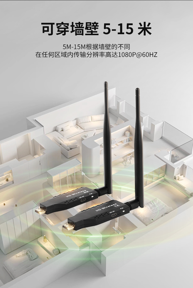 HDMI Wireless Extender, 50m, Screen Mirroring