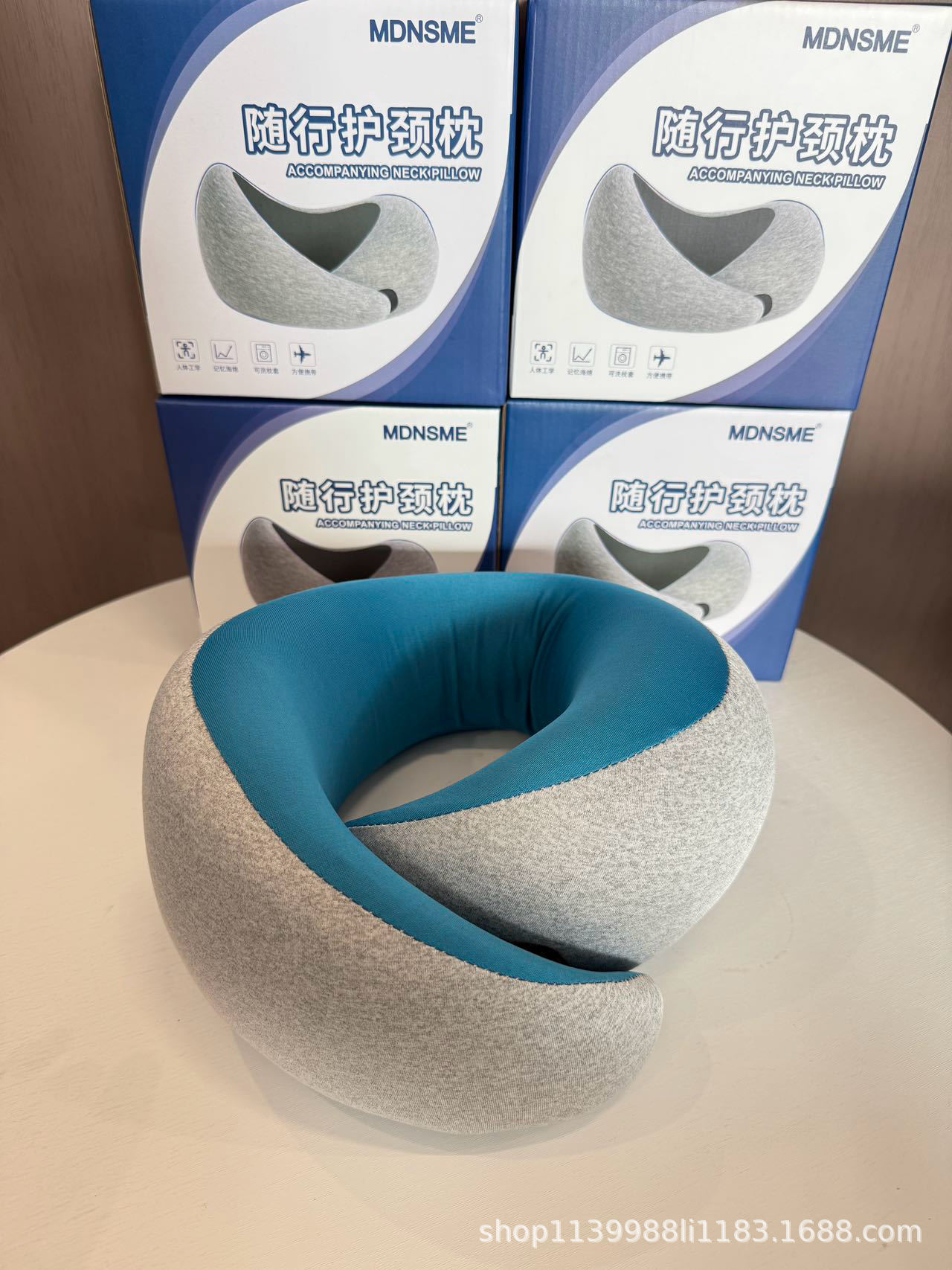 U-shaped neck pillow with 360-degree support for cervical pain relief