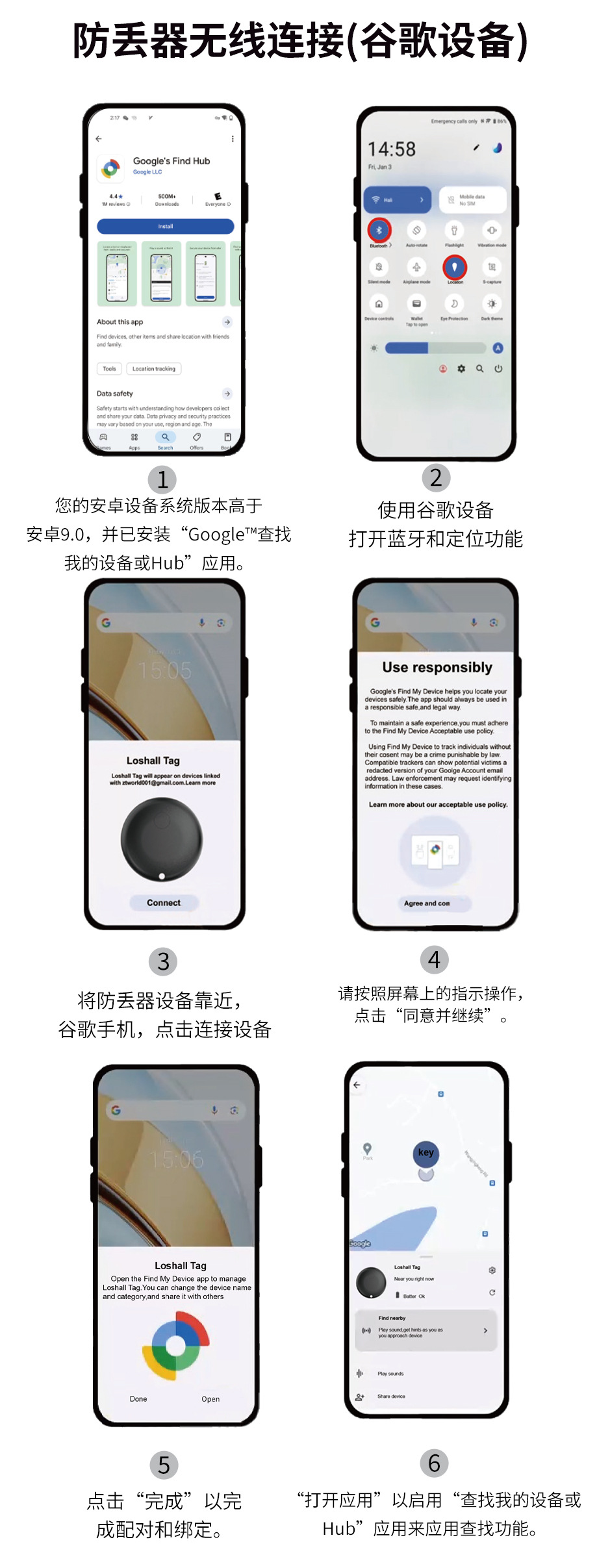 Schlüsseltracker Apple Android kompatibel Bluetooth Verschlussverlust-Schutz