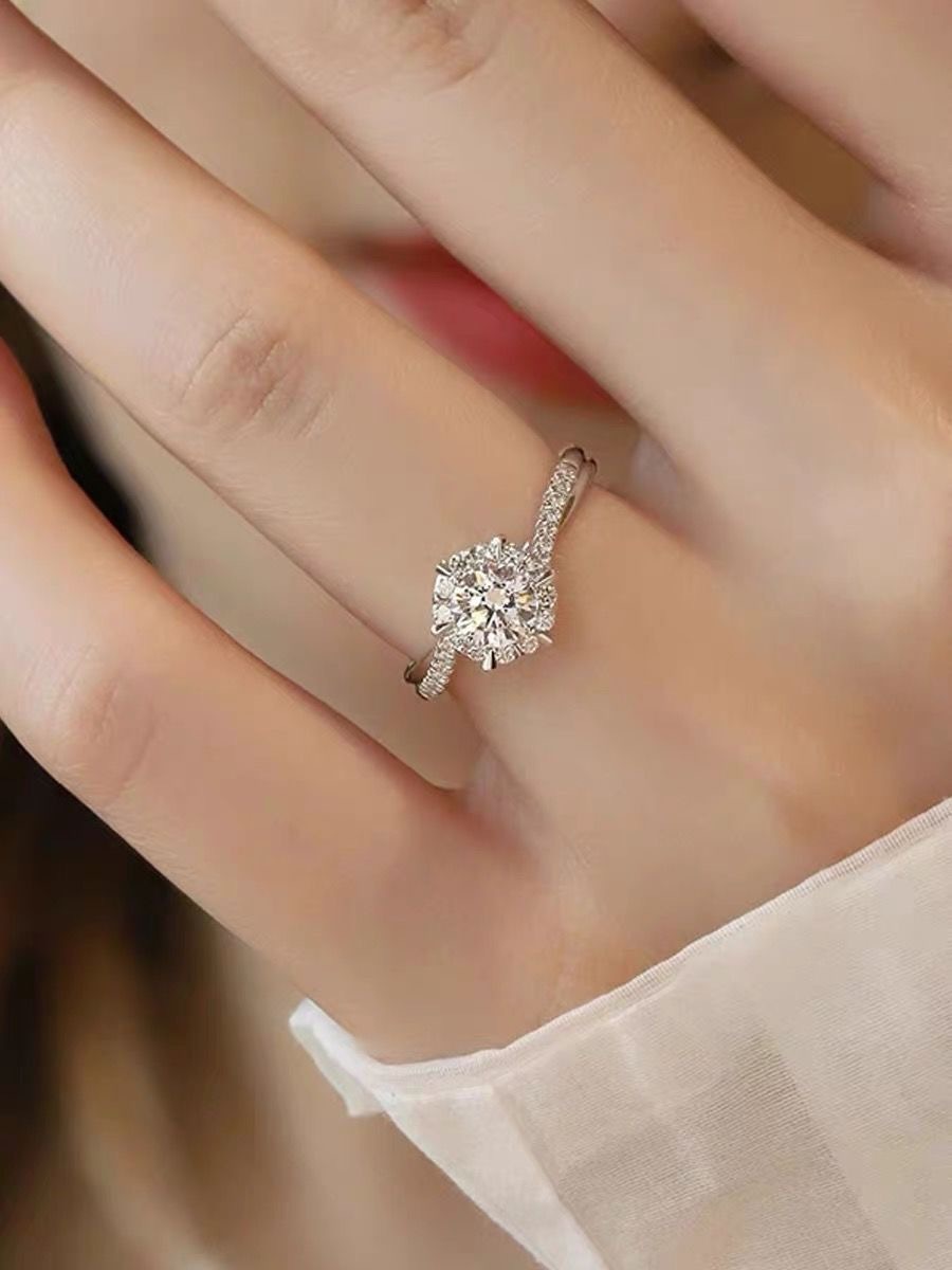 Couple ring set, wedding, adjustable open design