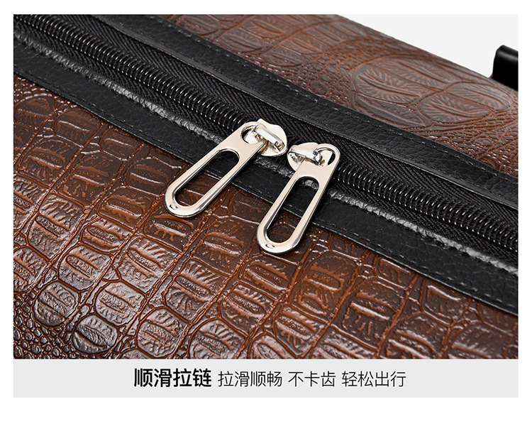 Men's travel bag, crocodile pattern, outdoor sports